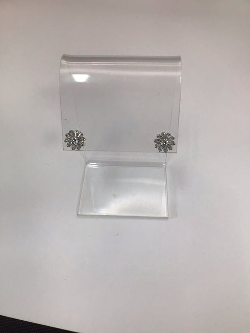 Crystal Flower Post Earrings
